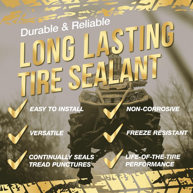 FlatOut Multi-Purpose Tire Sealant - Prevents and Repairs Flat Tires,
