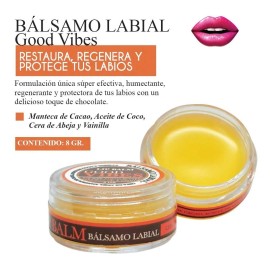 6 Pack Bálsamo Labial Cacao, Aceite De Coco Y Cera De Abeja