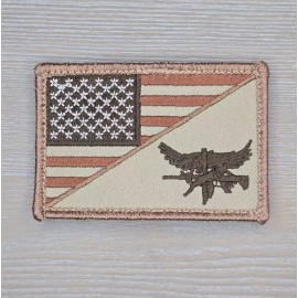 US ARMY EAGLE LOGO AMERICAN FLAG DESERT TACTICAL MILITARY HOOK MORALE PATCH