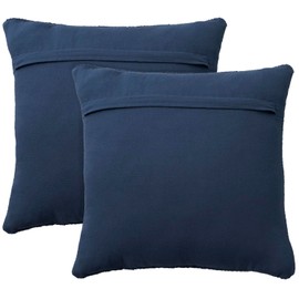 Mina Victory Lifestyle Throw Pillow, 18" x 18" Set of 2, Navy