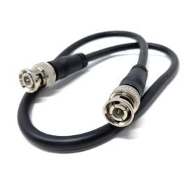 DRUT 50cm short BNC to BNC Cable Lead, Coaxial RG59/RG59U 75ohm for CCTV Video Camera, Male to Male Plugs 1.6ft