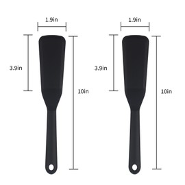 Silicone Spatula, Egg Omelette Crepe Brownie Thin Rubber Spatula Set for Nonstick Cookware