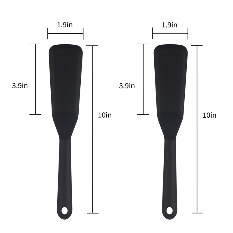 Silicone Spatula, Egg Omelette Crepe Brownie Thin Rubber Spatula Set
