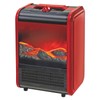 Flame Effect Mini-Fireplace Heater, Red
