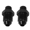 1 Pair AN4 to M8 Oil Cooler Fitting Adapter Black