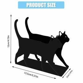 SUPERDANT Black Cat Napkin Holder for Tables Cocktail Napkins Holder for Kitchen Modern Iron Serviette Dispenser Metal Freestanding Cloth Towel Paper Organizer Dining Room Farmhouse Party Decor