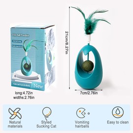 Aipeeo Catnip Toy, Pack of 2 Cat Toy Ball Catnip Edible Kitten Toy Hanging Catnip Balls, Cat Interactive Toy Suitable for Cats to Play, Licking, Chewing