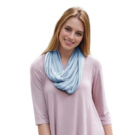 Lina & Lily Premium Modal Jersey Knit Women's Infinity Scarf Snood Lightweight (Baby Blue)