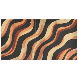 3 Ring Binders Abstract Decorative Wavy 1.5in Binder Round Rings Holds 200 Sheets with Interior Clear Pockets Clipboard for Office School Work,2 Pack