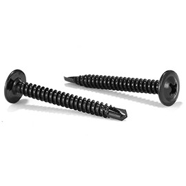 #8 x 1-1/2" Sheet Metal Screws 100Pcs 410 Stainless Steel Truss Head Fast Self Tapping Screws Black Oxide by SG TZH