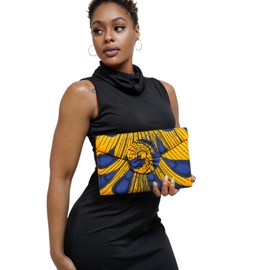 Dupsie's Khanita African Peacock Print Clutch Purse