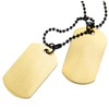 COOLSTEELANDBEYOND Classic Two Piece Men's Dog Tag Pendant and 69