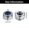 M8 Nylock Nuts, Nylon Insert Lock Nuts, 304 Stainless Steel,