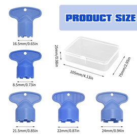 Key 5 pieces M22 M18 M16 en for taps M24 en for taps M22 suitable for bathroom kitchen sink with storage box
