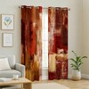 Ine Ive Burnt Orange Abstact Art Blackout Curtains 42x84 Inches