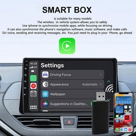 Wireless CarPlay Adapter for Car Stereo, Plug and Play CarPlay Dongle Adapter Convert Wired CarPlay to Wireless CarPlay, Compatible with Cars with Wired CarPlay