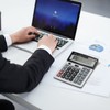 Desk Calculator 12 Digit Extra Large LCD Display, Touch Comfortable