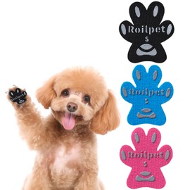 Paw Pads for Dogs Traction, Anti-Slip Toe Grips for Senior Dogs on Slippery Hardwood Floors, Stronger Self-Adhesive Paw Pad Protector for Older Pets (12 Sets - 48 Pads, Multicolor) S