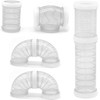 8 Pack Hamster Tube Set,Transparent Curved Pipe Pet Cage Tunnel