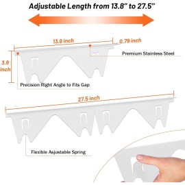 Unbranded Stove Gap Filler for Kitchen Oven Gap,Adjustable Length 13.8'' to 27.5''