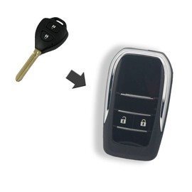 SEGADEN Modified Upgraded Flip Key Shell Compatible with Toyota 2 Button Keyless Entry Remote Key Case Fob SS436NA