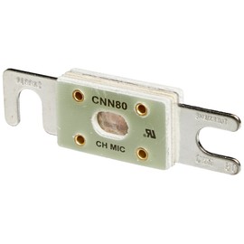 Mersen CNN GMG Forklift Truck Fuse, 130VAC/75VDC, 2.5kA AC/DC, 80 Ampere, 57/64" Diameter x 3-3/16" Length