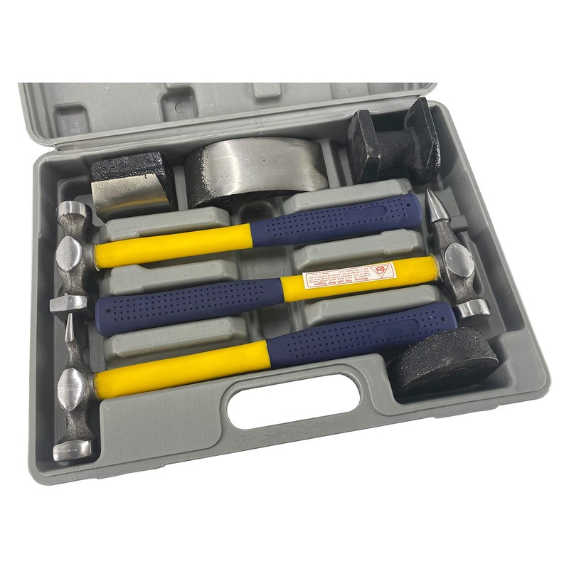 TEXALAN 7 PC Auto Body Fender Repair Tool Hammer &