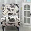 Armless Accent Slipper Chair Cover Slipcover,Stretch Spandex Printed Removable Non-Slip