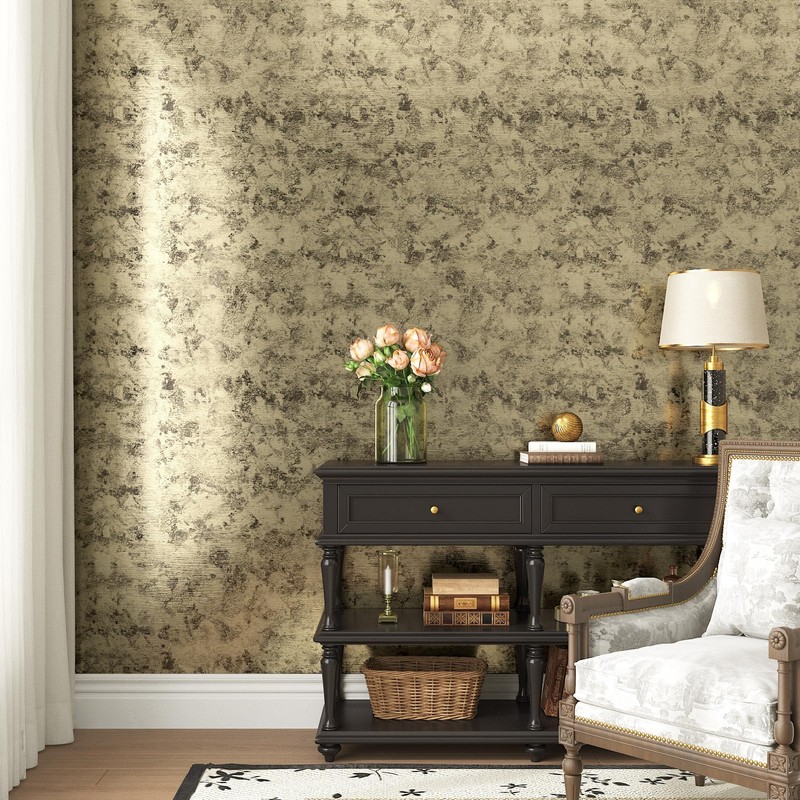 Gold Metallic Wallpaper Peel and Stick Accent Walls 15.7"×78.7"