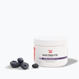 TB12 TB12 Electrolyte Powder Blueberry Pomegranate C Mineral-Rich Electrolyte Powder for Fast Hydration by Tom Brady - Natural, Low Sugar, Vegan, Gluten-Free, Easy to Mix - 30 Servings (1 Jar)