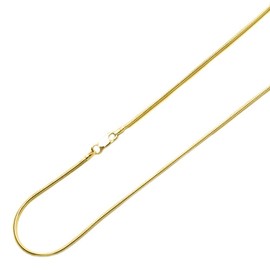 Verona Jewelers 925 Sterling Silver necklace 1MM- 2.5MM Italian Solid Round Snake Chain Necklace-Sterling Silver Gold Chain for Pendants, Magic Flexible Snake Chain, Gold Over Sterling Silver Necklace