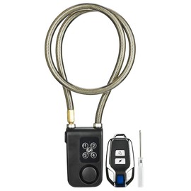 Bicycle Alarm Security Lock, Waterproof IP55 Bicycle Lock with Wireless Remote Control, Bicycle Alarm Lock, Electric Code Steel Chain Lock for Motorcycles / Bicycles / Scooters