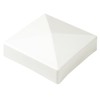 Zadery White 4 Packs 3.5" Pyramid Fence Post Caps, PVC