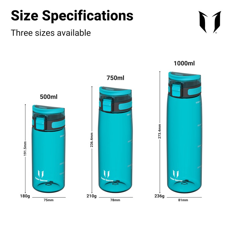 Super Sparrow Water Bottle - 1L - BPA-Free, Non-Toxic, Eco-Friendly