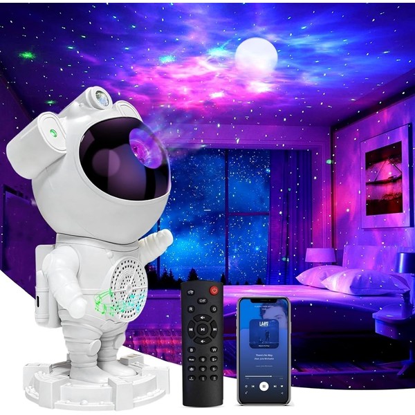 Star Projector Galaxy Night Light - Astronaut Space Projector,Bluetooth Speaker,Starry
