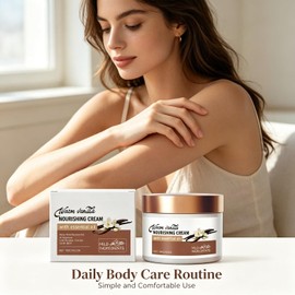 Crema corporal hidratante, crema nutritiva coco y vainilla, textura suave, uso diario, loción corporal ligera, 100 g / 3.53 oz