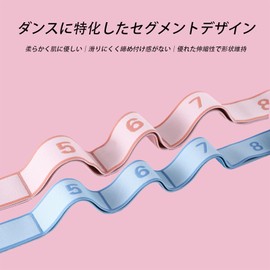Stretch Band, Ballet, Stretch Band, 8 Levels of Strength, High Elasticity, Not Easy to Deform, Anti-Slip, Extendable, Flexible Exercise, Yoga/Dance/Gymnastics/Ballet, Suitable for Children (35.4 x 1.6