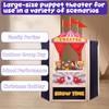 Puppet Theater,Large Size 44 Inch X 45 Inch,Wooden Puppet Theater,Double