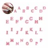 네일아트 영문 알파벳 이니셜 파츠 핑크 [01.알파벳(핑크)-17 Q] Nail Art