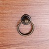 Pastlla 6 Pcs Metal Bronze Round Ring Drawer Pulls 1.38"