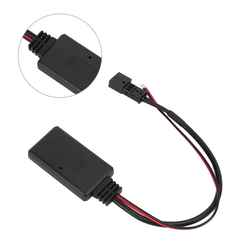 Car Bluetooth5.0 AUX Module 3Pin ABS Black Wearproof Replacement for
