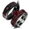 Two Rings His Hers Wedding Ring Sets Couples Matching Rings
