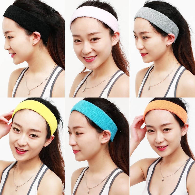 (6Pcs Headband) - Sweatband Sport Headband for Men & Women