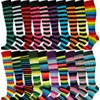 MySocks Unisex Knee High Stripe Socks 20 Pairs 4-7