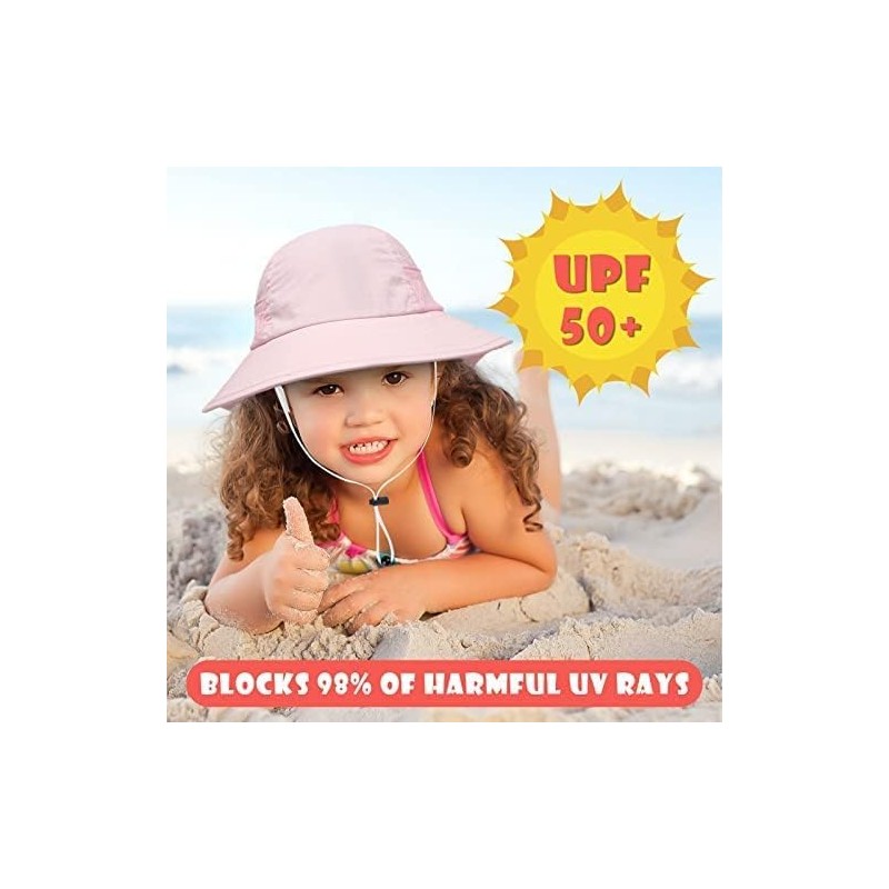 DRESHOW Baby Sun Hat with Large Brim, Neck Protection, Adjustable,
