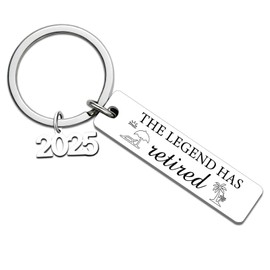 UYBEPU Retirement Gifts for Men 2025 Best Retirement Gifts for Women Mens Retirements Gift 2025 The Legend Has Retired Keychain for Coworker Father's Day Gift for Dad Men Funny Retirements Keyring