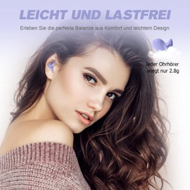 Xmenha Mini unsichtbare kleinste Kopfhörer Bluetooth in Ear kabellos Kopfhörer Bluetooth im Ohr Kopfhörer zum Schlafen Wireless Sleep Earbuds Kopfhörer für kleine Ohren Schlafkopfhörer Seitenschläfer