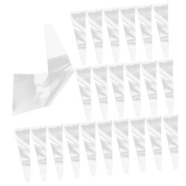 GLEAVI 100pcs Bag Transparent Holders Floral Arrangement Paper Floral Packaging Bag Floral Bag Single Rose Sleeve Clear Roses Wrapper Plastic Trapezoidal Chocolate