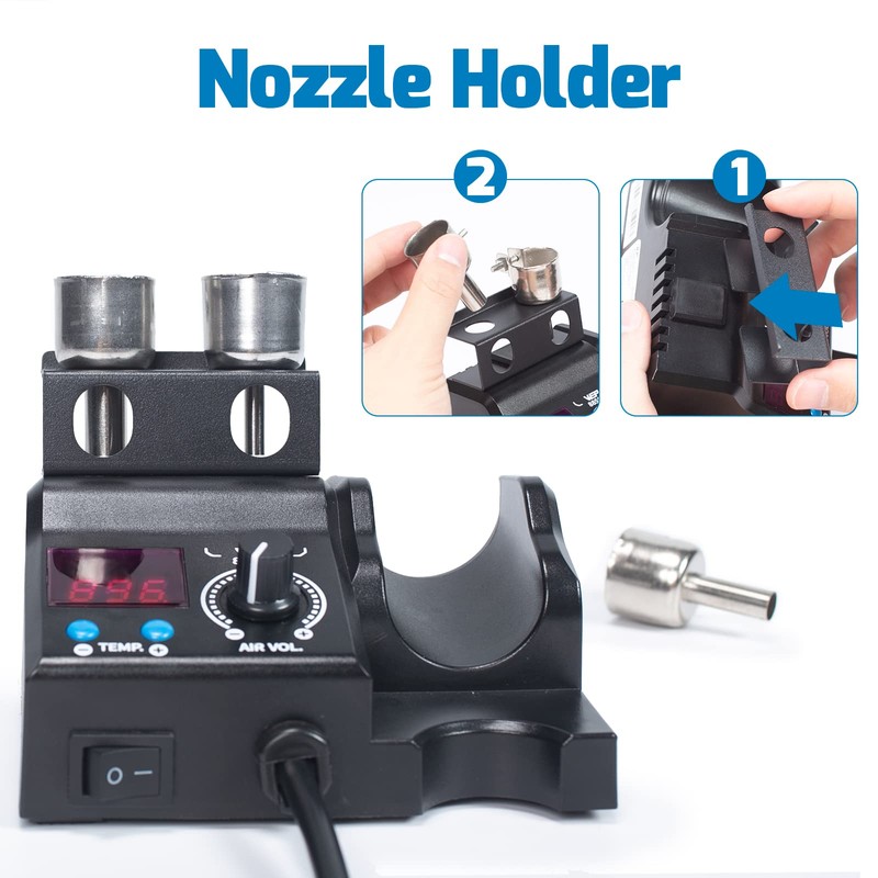 WEP 8858-V Hot Air Rework Station Kit with Compact Size,