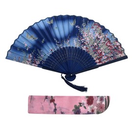 Kibon Folding Fans, Handheld Fans, Hand Fans, Bamboo Fans with Tassel for Birthday Gifts Dancing Cosplay Wedding Party Props Decoration